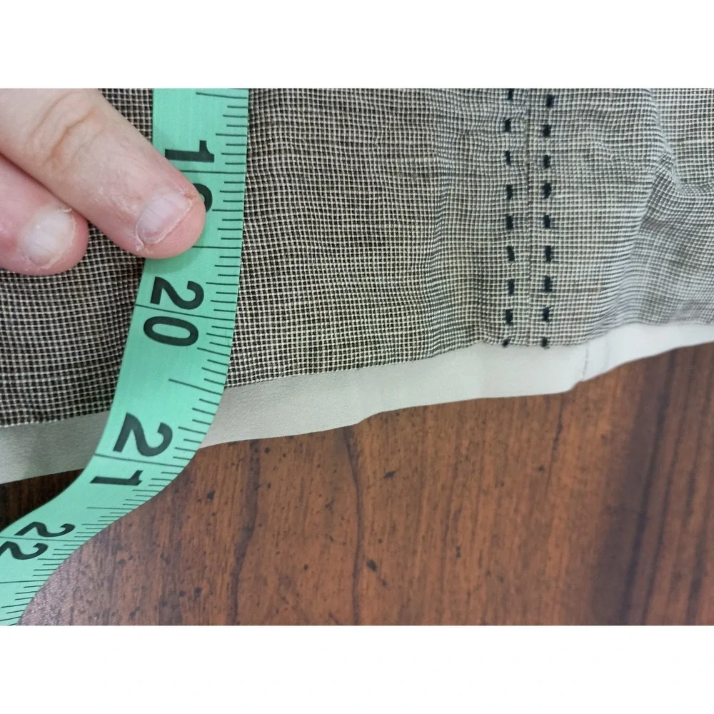 White house black market size 4 brown black linen midi skirt church formal work
